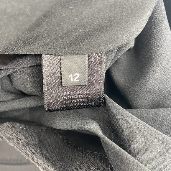 ROBERT RODRIGUEZ Black Sleeveless Scoop Neck Patch Detail Cocktail Dress Size 12 - Picture 6 of 6